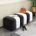 Simple living room velvet leather stool chair seat