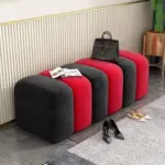 Simple living room velvet leather stool chair seat