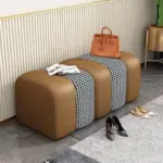 Simple living room velvet leather stool chair seat
