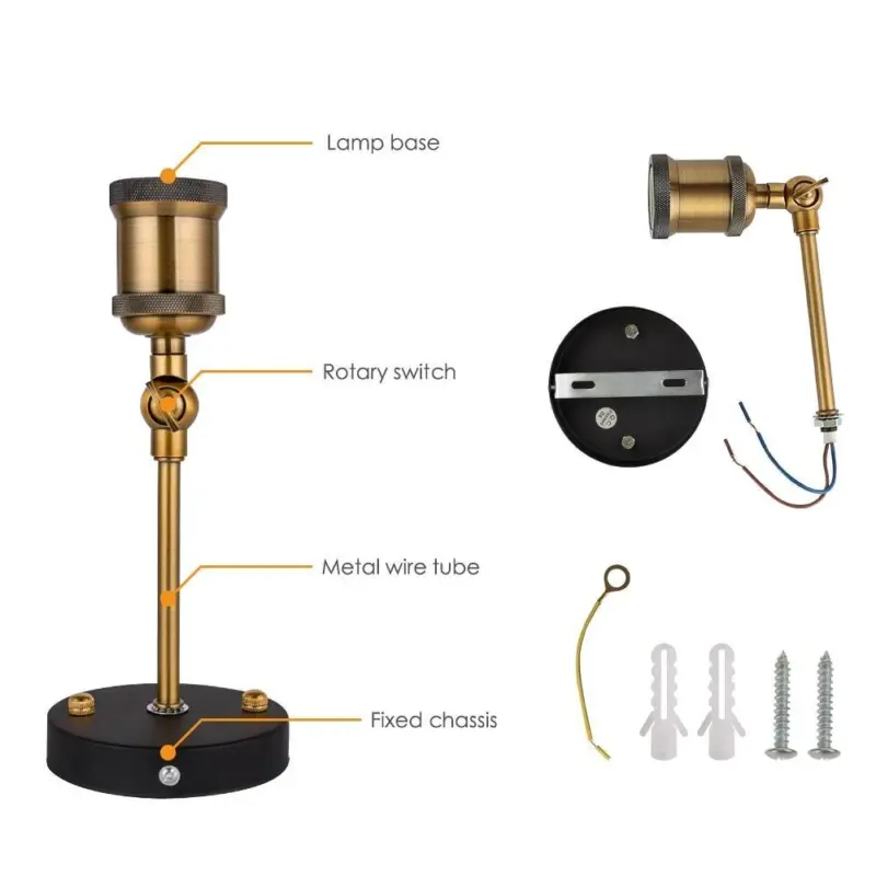 Simple modern 1800 industrial wall sconce light