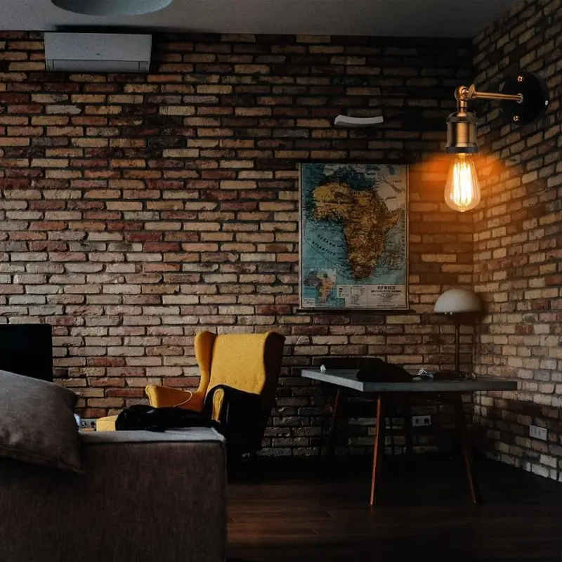 Simple modern 1800 industrial wall sconce light