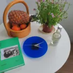 Simple modern blue living room desk clock