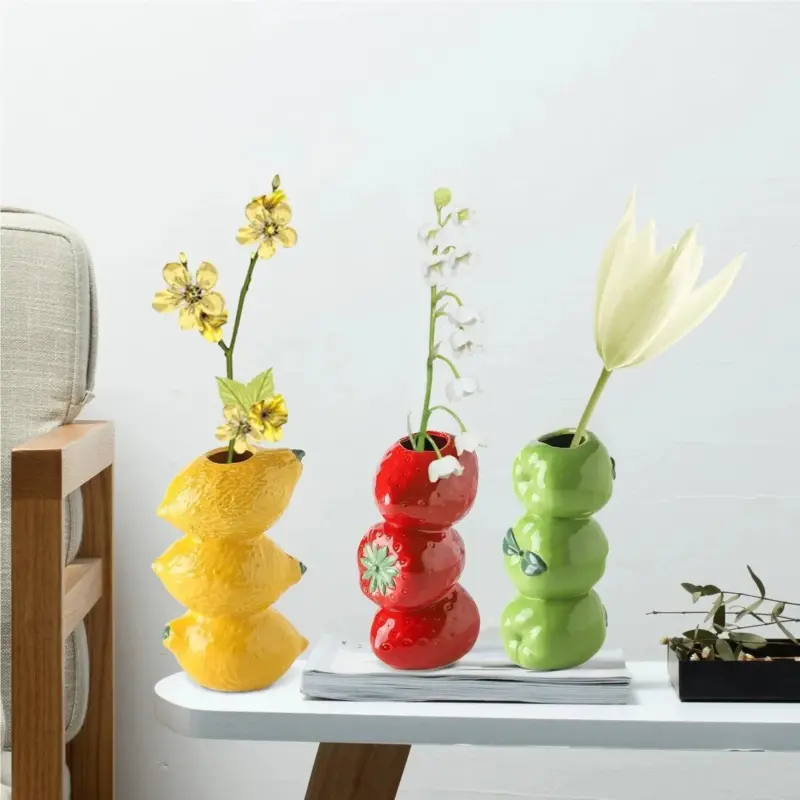Simulated fruit vase