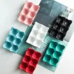 Six grid ceramic egg storage tray