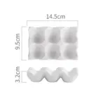 Six grid ceramic egg storage tray