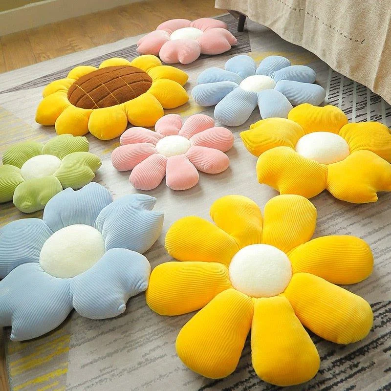 Six Petal Pastel Coloured Flower Cushion 273620