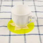 Six piece colourful fruit shape coasters