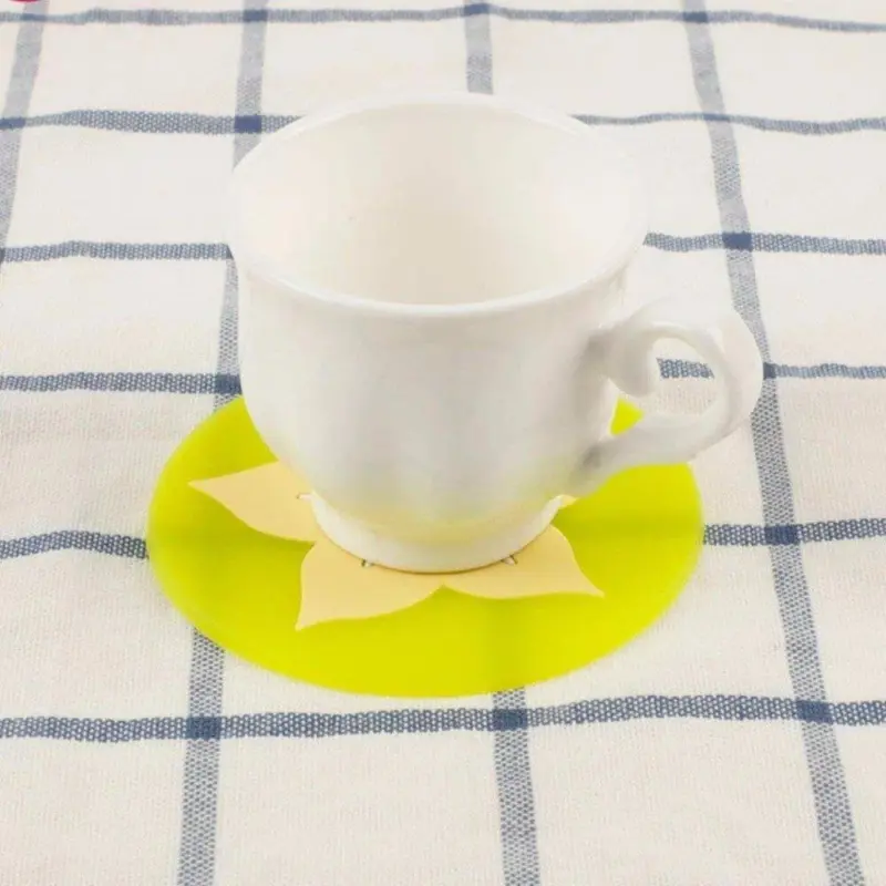 Six piece colourful fruit shape coasters