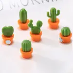 Six piece set of succulent fridge magnets