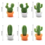 Six piece set of succulent fridge magnets