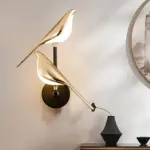 Skandinavische led vogel wandlampe 5W holz warmweiss modernes design xLumina