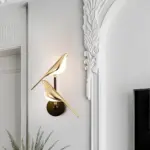 Skandinavische led vogel wandlampe 5W holz warmweiss modernes design xLumina