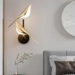 Skandinavische led vogel wandlampe 5W holz warmweiss modernes design xLumina
