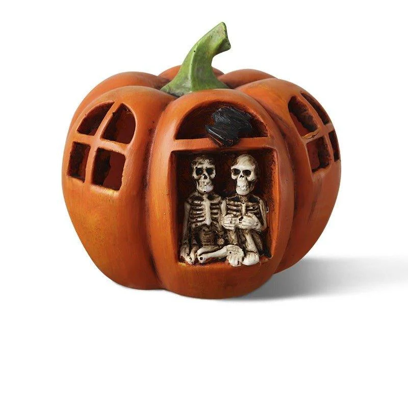 Skeletons In Pumpkin Halloween Decor Patchandbagel 496258