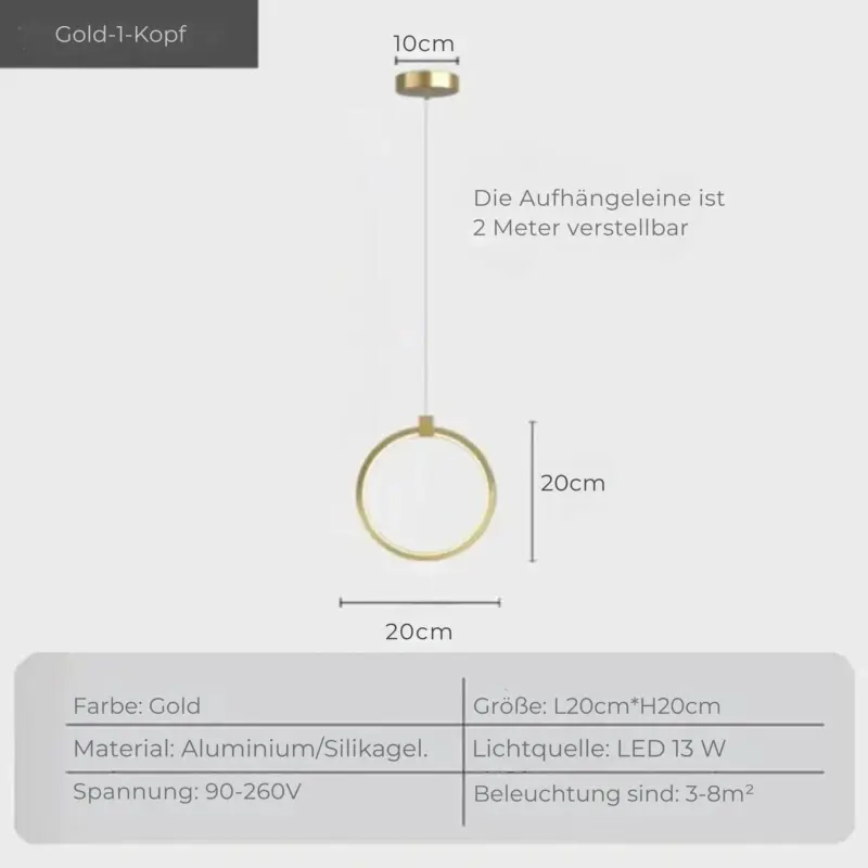 Skylineglow haengelampen gold hanglampen modern lampe xlumina