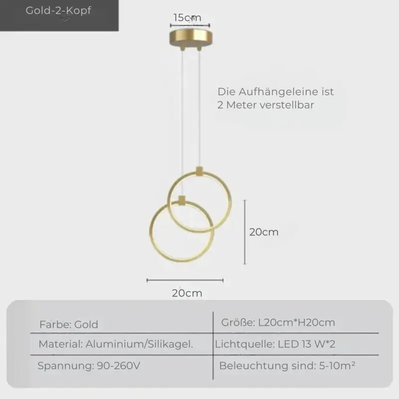 Skylineglow haengelampen gold hanglampen modern lampe xlumina