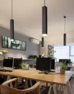 Slim mini pendant 15 wide aluminum lights