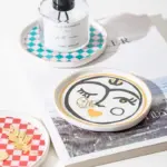 Small ceramic abstract style jewellery dish