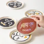 Small ceramic abstract style jewellery dish