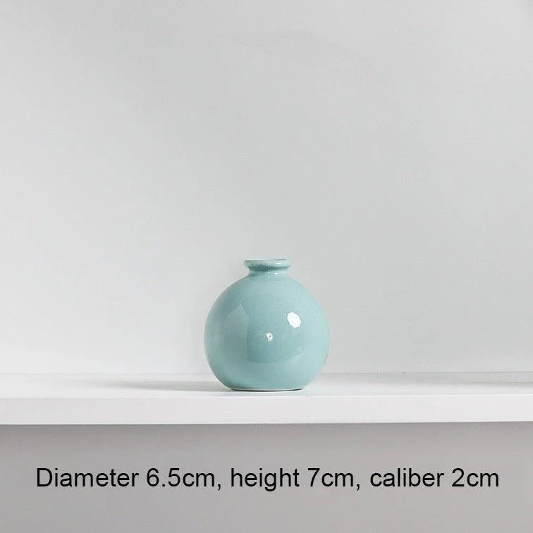 Small Ceramic Simple Pastel Coloured Decorative Vase 600409