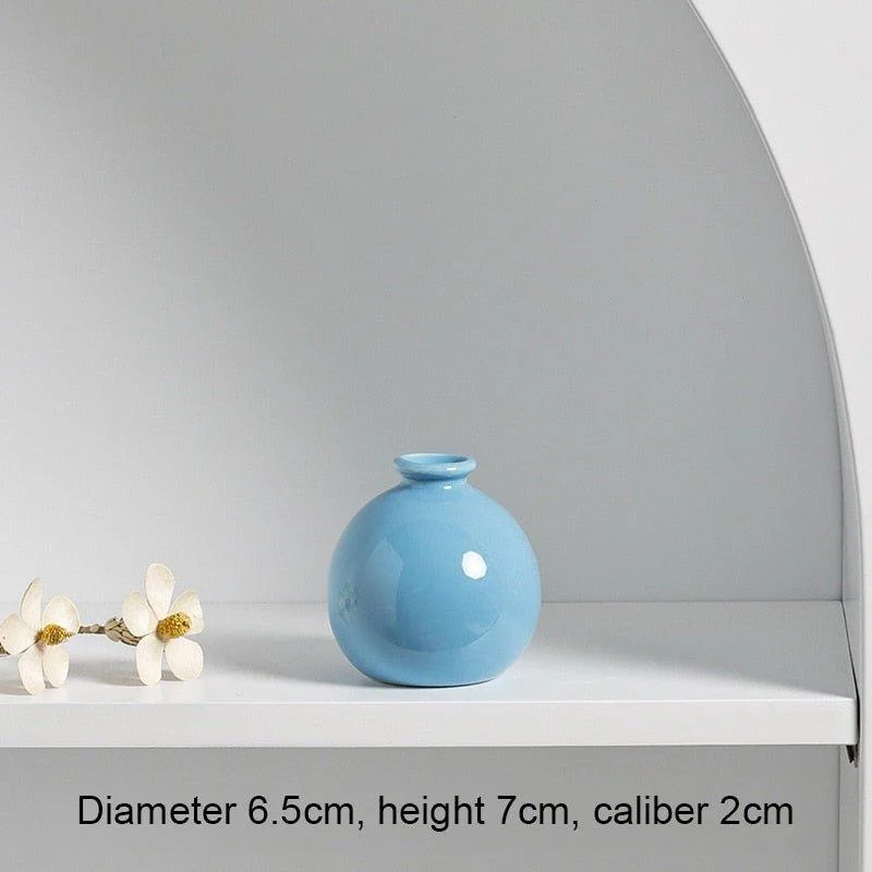 Small Ceramic Simple Pastel Coloured Decorative Vase 867301