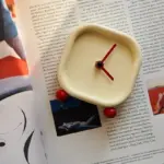 Small minimalist cream desktop clock