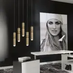Small pendant ceiling lights silver white gold or black
