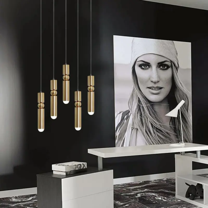 Small pendant ceiling lights silver white gold or black