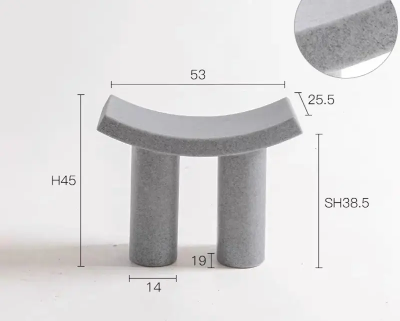 Small plastic minimalist long stool
