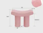 Small plastic minimalist long stool