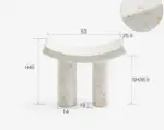 Small plastic minimalist long stool