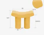 Small plastic minimalist long stool