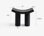 Small plastic minimalist long stool