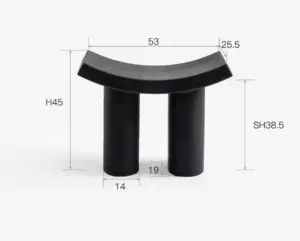 Small Plastic Minimalist Long Stool