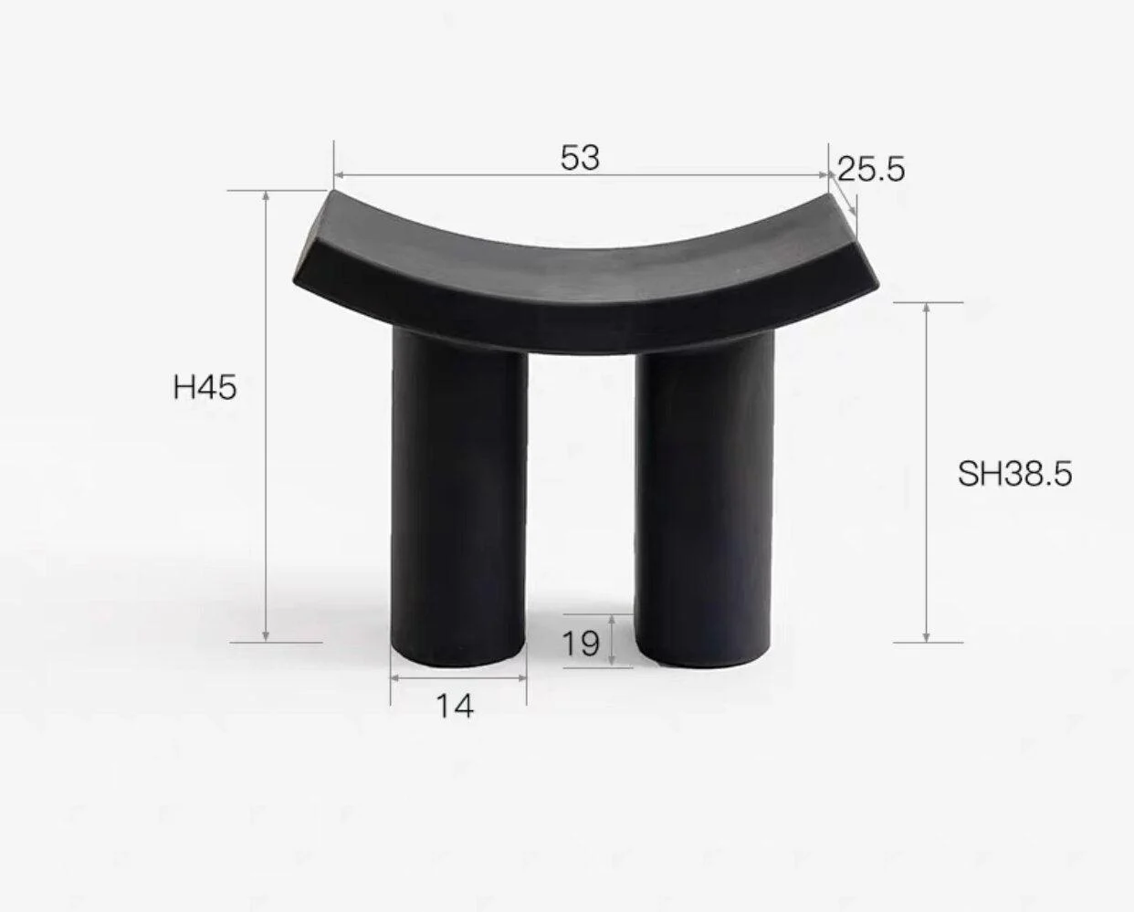 Small Plastic Minimalist Long Stool 735892