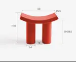Small plastic minimalist long stool