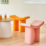 Small plastic minimalist long stool