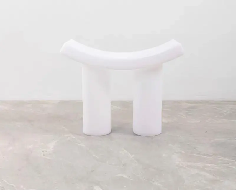 Small plastic minimalist long stool