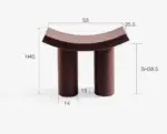 Small plastic minimalist long stool