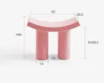 Small plastic minimalist long stool