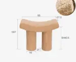 Small plastic minimalist long stool
