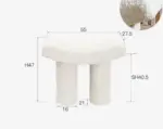 Small plastic minimalist long stool