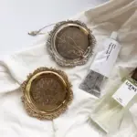 Small round metal or glass decorative tray