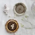 Small round metal or glass decorative tray