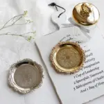 Small round metal or glass decorative tray