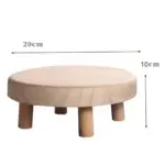 Small round wooden flower pot stand
