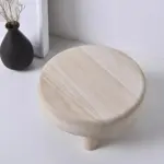 Small round wooden flower pot stand