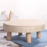 Small round wooden flower pot stand