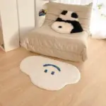 Smiley cloud rug patchandbagel