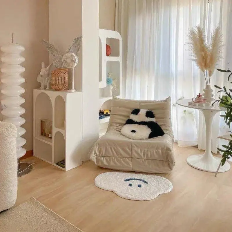 Smiley cloud rug patchandbagel